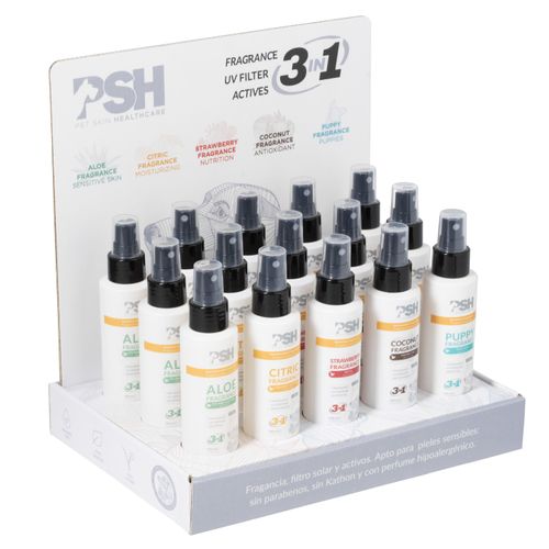PSH Fragrance 3in1 Set 15x100ml - zestaw perfumowanych odżywek z ochroną przeciwsłoneczną dla psa i kot