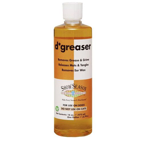 Show Season D-Greaser Shampoo - głęboko oczyszczający, odtłuszczający szampon dla psa, usuwający woskowinę uszną,  ułatwiający rozczesywanie