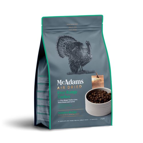 McAdams Air Dried Free Range Turkey - karma półwilgotna dla psa, suszona powietrzem, indyk z wolnego wybiegu