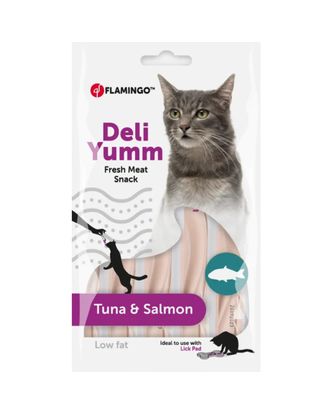 Flamingo Cat Deli Yumm Paste with Tuna & Salmon 5x14g - przysmak dla kota, kremowa pasta o smaku tuńczyka i łososia