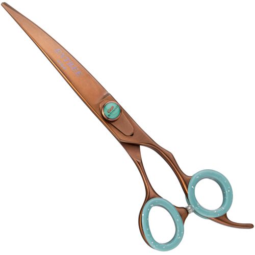 Geib Entree Gold Curve Scissors - profesjonalne nożyczki groomerskie z japońskiej stali, gięte