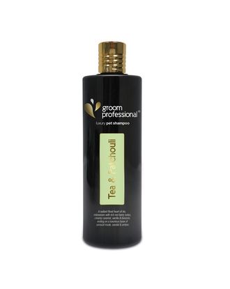 Groom Professional Tea & Patchouli Luxury Shampoo - luksusowy szampon nawilżający do suchej i matowej sierści, koncentrat 1:20 - 450ml