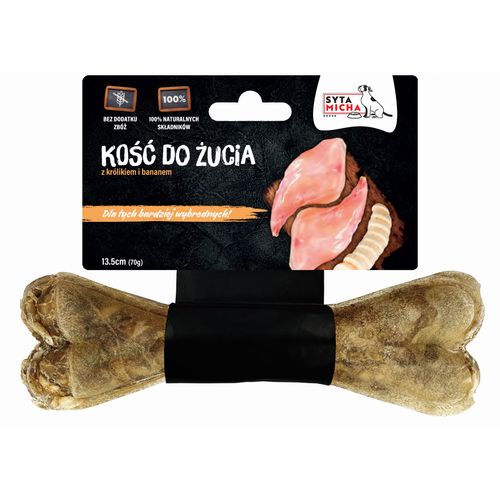 Syta Micha Kość do żucia 70g - przysmak dla psa z królikiem i bananem