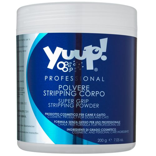 Yuup! Professional Super Grip Stripping Powder 200g - super mocny puder do trymowania i czyszczenia sierści, dla białych psów