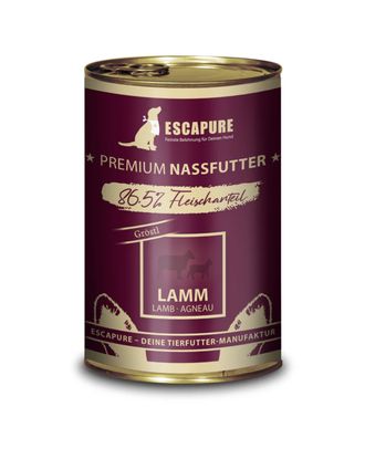 Escapure Gröstl Lamm - mokra karma dla psa, z jagnięciną, 86,5% mięsa - 400g