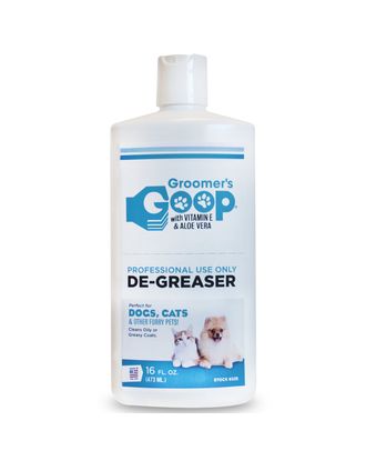 Groomer's Goop De-Greaser Liquid - płyn odtłuszczający do sierści psa i kota, usuwa plamy i nieprzyjemne zapachy - 473ml