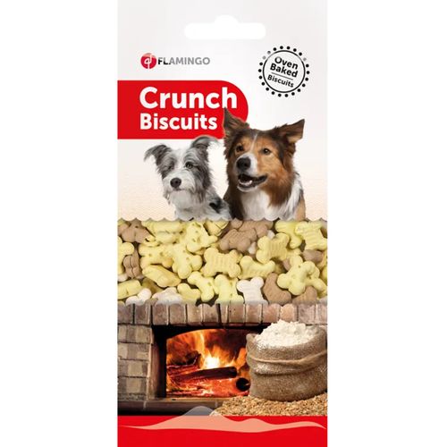 Flamingo Crunch Biscuits Pup Treats 500g - przysmaki dla szczeniaka, waniliowe ciasteczka