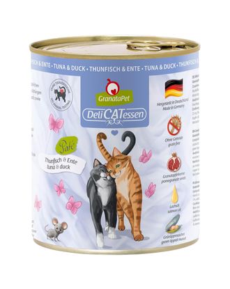 GranataPet DeliCatessen Tuna & Duck - bezzbożowa mokra karma dla kota, tuńczyk i kaczka - 800g