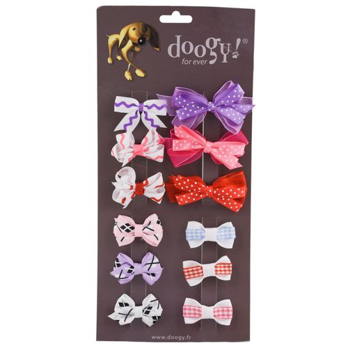 Doogy Bones 12szt. - urocze kokardki dla psa na spince