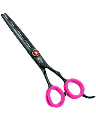 P&W Black Widow Thinning 6" - profesjonalne degażówki jednostronne z ozdobną śrubą, 38 ząbków