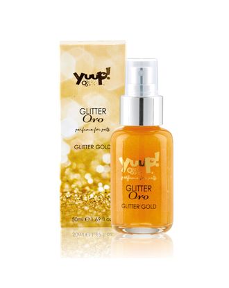 Yuup! Fashion Glitter Gold - perfumowany preparat nabłyszczający sierść, ze złotymi drobinkami - 50ml