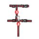 Dashi Stripes Red & Black Cat Harness + Leash - szelki i smycz dla kota, zestaw, czerwono-czarne paski