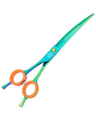 P&W Hulk Lefty Curved Scissors - nożyczki groomerskie gięte z mikroszlifem, dla leworęcznych