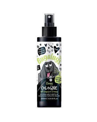 Bugalugs Zingy Cologne 200ml - perfumowany spray odświeżający dla psa, pikantno-cytrusowy zapach grejpfruta i pomarańczy