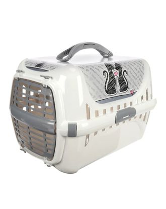 Flamingo Pet Carrier Cats in Love - transporter dla kota, do 5 kg, z nadrukiem