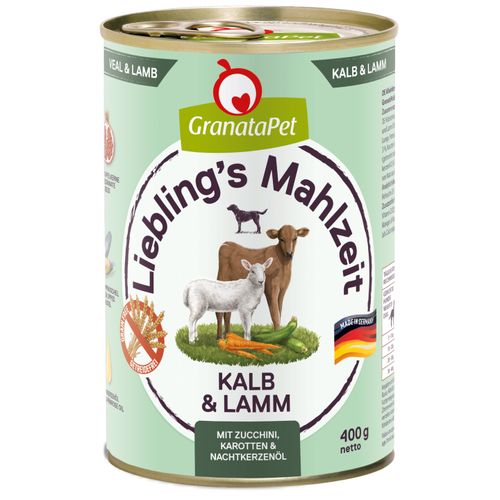 GranataPet Veal & Lamb - bezzbożowa mokra karma dla psa, cielęcina i jagnięcina