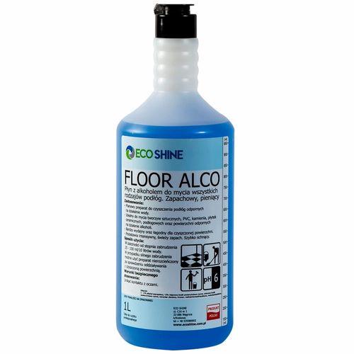Eco Shine Floor Alco 1l - uniwersalny, zapachowy, mocno pieniący płyn z alkoholem do mycia podłóg