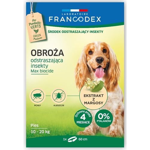 Francodex Repellent Collar - obroża przeciw insektom dla psów 10-20kg (60cm)