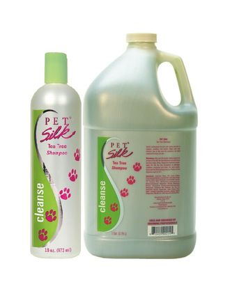 Pet Silk Tea Tree Shampoo - szampon odstraszający owady z olejkiem z drzewa herbacianego, do skóry suchej i swędzącej, koncentrat 1:16