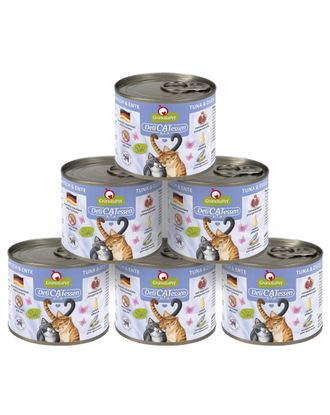 GranataPet DeliCatessen Tuna & Duck - bezzbożowa mokra karma dla kota, tuńczyk i kaczka - 6x 200g