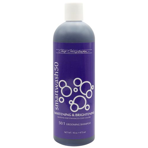 Chris Christensen Smart Wash 50 Whitening & Brightening Shampoo - szampon wybielający i podkreślający kolor sierści psa, koncentrat 1:50