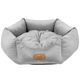 Blovi Bed Velur Love Light Grey L - eleganckie welurowe legowisko dla psa i kota, heksagon jasnoszary