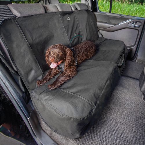 Kurgo Rover Bench Seat Cover Black - wodoodporny pokrowiec do samochodu dla psa, na tylną kanapę, czarny