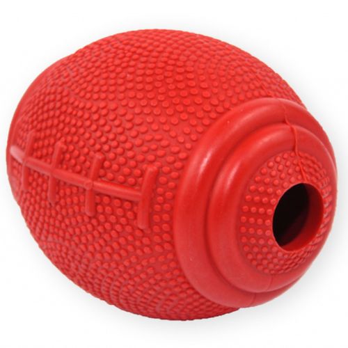 Pet Nova Rugby Snack Ball 8cm - twarda gumowa piłka dla psa, z otworem na przysmaki