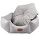 Biglo Velur Love Light Grey - eleganckie welurowe legowisko dla psa i kota, heksagon jasnoszary