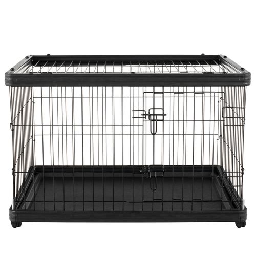 Flamingo Kennel Pasy Black 97,5x69,5x66,5cm - klatka kennelowa, na kółkach