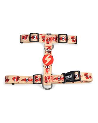 Dashi Tribes Back Harness - regulowane szelki guard dla psa, wzór z walecznymi stworkami