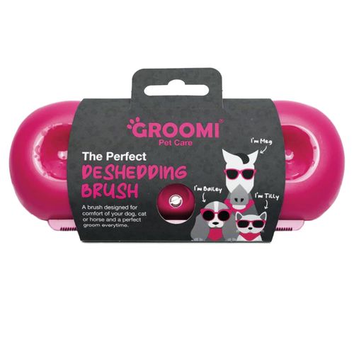 Groomi Deshedding Pink Brush -  zgrzebło groomerskie, trymer do usuwania podszerstka