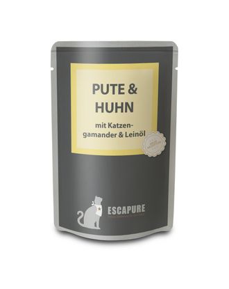 Escapure Pute und Huhn mit Leinol 100g - mokra karma dla kota, indyk z kurczakiem i olejem lnianym