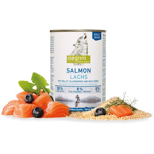 Isegrim Adult Salnom & Millet - mokra karma dla psów dorosłych z łososiem, kaszą jaglaną i borówkami, 400g