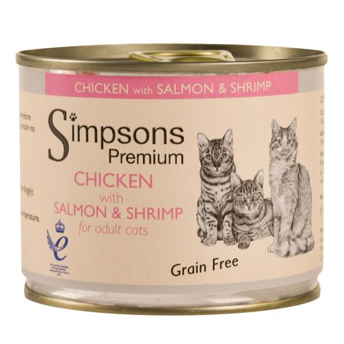 Simpsons Premium Cat Chicken with Salmon & Shrimp 200g - karma dla kotów, kurczak, indyk i łosoś
