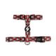Dashi La Casa De Papel Mask Back Harness - regulowane szelki guard dla psa, motyw z serialu Dom z Papieru, czerwono-czarne