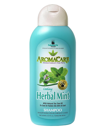PPP AromaCare Herbal Mint Shampoo - odświeżająco-chłodzący szampon dla psa, z miętą i olejkiem z drzewa herbacianego, koncentrat 1:32 - 400ml