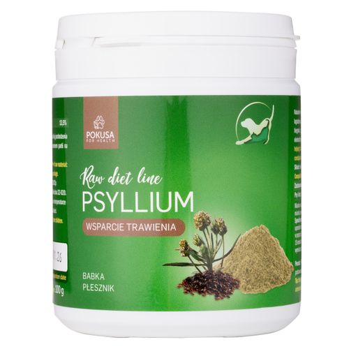 Pokusa Raw Diet Line Psyllium 100g - babka płesznik, na wsparcie układu trawiennego psów i kotów
