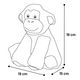 Flamingo Drala Sitting Monkey Brown 19cm - pluszowa małpka dla psa, z piszczałką, brązowa