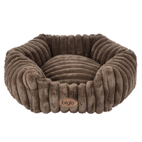 Biglo Cobe Hexagon Dark Brown - eleganckie i mięciutkie legowisko dla psa i kota, ciemny brąz