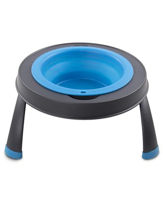 Dexas Popware Collapsible Raised Feeder 355ml - miska dla psa na stojaku, składana - Niebieski