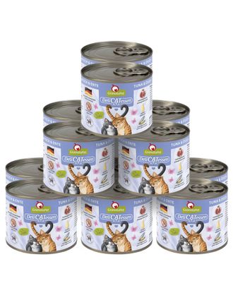 GranataPet DeliCatessen Tuna & Duck - bezzbożowa mokra karma dla kota, tuńczyk i kaczka - 12x 200g