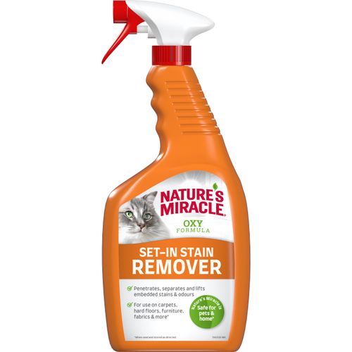 Nature's Miracle Set-In Stain Remover Cat 709ml - środek do usuwania starych plam po moczu i odchodach kota, oxy formuła