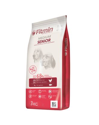 Fitmin Medium Senior 3kg- pełnowartościowa karma dla psów średnich ras w podeszłym wieku, z kurczakiem
