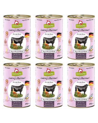 GranataPet Angus Beef & Pumpkin - monobiałkowa bezzbożowa mokra karma dla psa, wołowina i dynia - 6x 400g