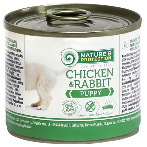 Nature’s Protection Puppy Chicken & Rabbit - mokra karma dla szczeniąt, z kurczakiem i królikiem