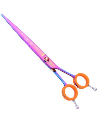 P&W ButterFly Bend Handle Scissors 8" - profesjonalne nożyczki groomerskie z wygodnym, giętym uchwytem, proste
