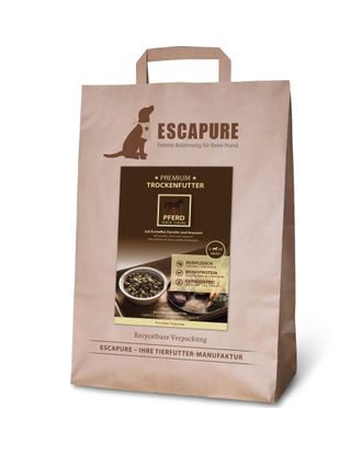 Escapure Premium Pferd - wysokiej jakości karma dla psa, konina wypiekana w piecu - 4kg