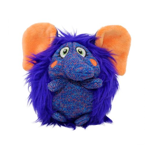 KONG ZigWigz Elephant M 14cm - włochata maskotka dla psa, słoń o unikalnej fakturze, z piszczałką