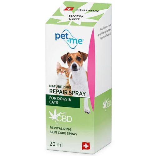 Pet+Me Repair Spray 20ml - naturalny spray do pielęgnacji skóry z CBD, dla psa i kota